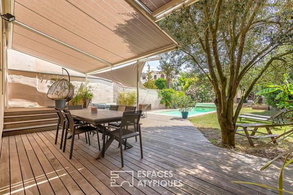 Charmante maison avec jardin et piscine, proche du quartier de la Doua