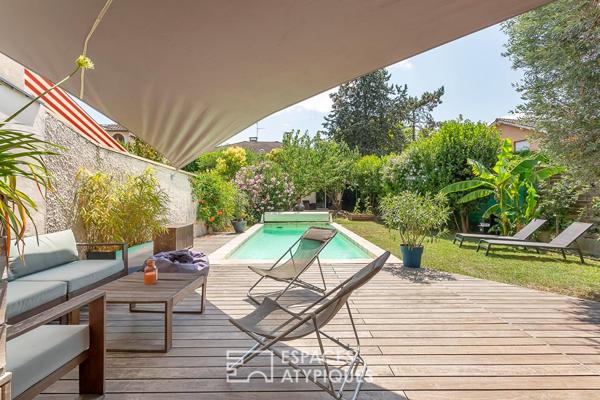 Charmante maison avec jardin et piscine, proche du quartier de la Doua