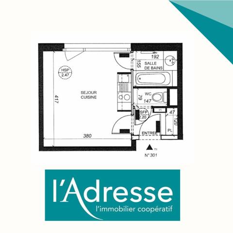 Studio meublé 1 pièce 22 m2 - Résidence Appart 'Hôtel Lagrange