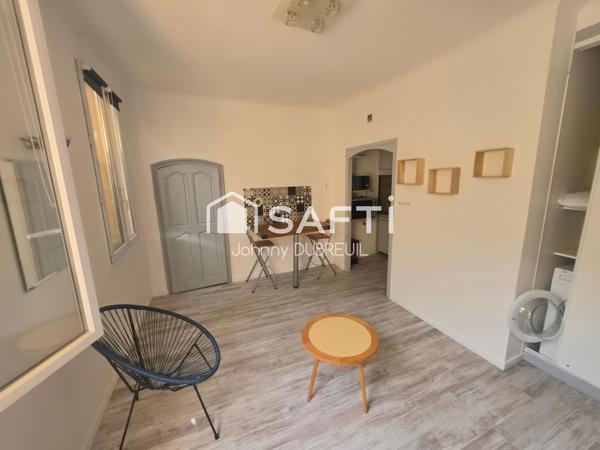 LORGUES – STUDIO MEUBLÉ LUMINEUX AU CŒUR DU VILLAGE – RENTABILITÉ 7 %