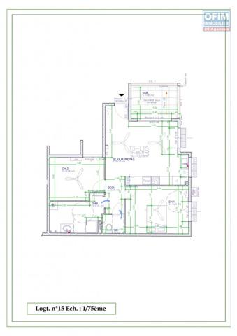 A VENDRE APPARTEMENT F3 DE 74.23 M2 AU CENTRE VILLE DE SAINT DENIS