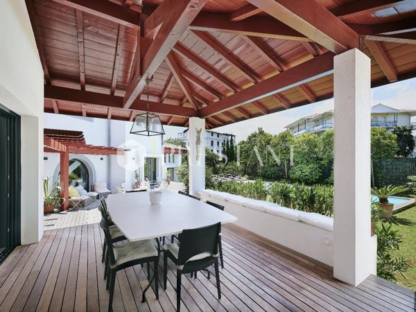 NIVELLE – MAISON CONTEMPORAINE A LOUER AVEC PISCINE PLAGE A PIED – 10 PERSONNES, CIBOURE