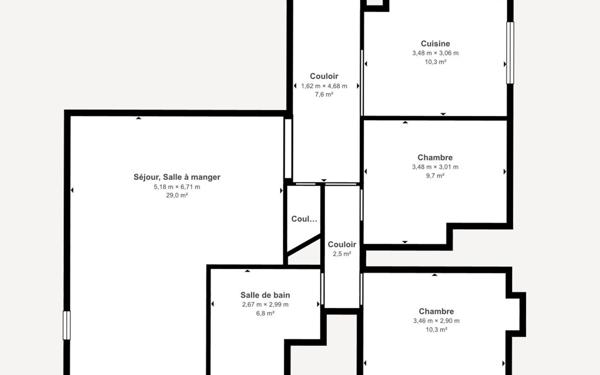 Appartement à vendre    3 pièces • 81,11 m2 Rodez