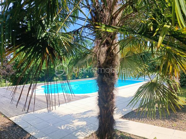 Nichée dans un parc paysager et arboré de 5.69 hectares, cette propriété offre une vue panoramique sur les vallons du Gers. Elle comprend une somptueuse Maison de Maître du XIXe siècle avec une piscine, un gîte indépendant, et diverses annexes....

Maison Principale (316m²) :

Typique d’une maison gasconne, l’entrée se fait au milieu de la bâtisse. De jolies et bien soignées tomettes habillent le sol, ainsi qu’un bel escalier en orme, point de départ pour découvrir cette belle maison entièrement rénovée. La cuisine, avec cheminée en pierre (disposant d’un insert à bois) et arrière-cuisine, se situe du côté droit. Du coté gauche, un double séjour comprenant un salon spacieux et une salle à manger avec cheminée traversante. À chaque pièce de ce rez-de-chaussée, vous pourrez profiter de l’extérieur : chacune dispose d’une porte vitrée vous permettant d’accéder à de multiples terrasses, aux orientations variées.

À la suite du demi-palier, on découvre deux premières chambres, chacune dispose de son WC privé et une salle d’eau partagée.

Au premier étage, deux belles chambres se partagent une autre salle d’eau récemment rénovée ainsi qu’un WC ; ici, les sols sont en bois de châtaignier.

Au deuxième étage, sous les combles aménagés, se trouvent encore deux belles chambres en suite, chacune avec sa salle de bains et son WC.

Une maison chaleureuse et pleine de caractère, parfaitement adaptée à une vie de famille, offrant de beaux volumes et de nombreuses chambres pour accueillir petits et grands, où chacun pourra profiter de son espace tout en partageant des moments conviviaux dans des pièces de vie lumineuses et ouvertes sur l’extérieur.

Gîte (130 m², pour 8 personnes) :
Rez-de-chaussée : Grande pièce de vie avec cuisine à l'américaine ouvrant sur une terrasse, chambre avec salle d'eau et WC.
Premier étage : Suite parentale avec deux chambres, salle de douche et WC, troisième chambre avec salle de douche et WC.

Un Extérieur Bucolique :
Le parc abrite des arbres fruitiers, un verger, un potager, une piscine au sel (12mx6m) avec abri motorisé, un terrain de pétanque, et diverses dépendances.

Emplacement Privilégié :
À 45 minutes d'Agen (aéroport et TGV) et Auch.
À 1h20 de Toulouse (aéroport international).
À 2h de Bordeaux (aéroport international), de l'Océan Atlantique, des Pyrénées et de l'Espagne.

Laissez vous séduire par ce cadre idyllique au cœur de la campagne gersoise.

Avez-vous identifié la maison de vos rêves ? N'hésitez pas à me contacter ; je suis disponible pour toute information complémentaire et pour organiser une visite.
