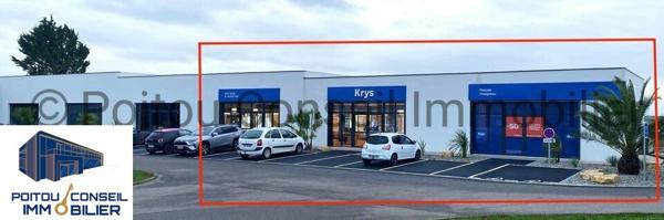 CELLULE COMMERCIALE LOUEE 276m2 ZONE COMMERCIALE MENDES FRANCE CHAURAY NIORT