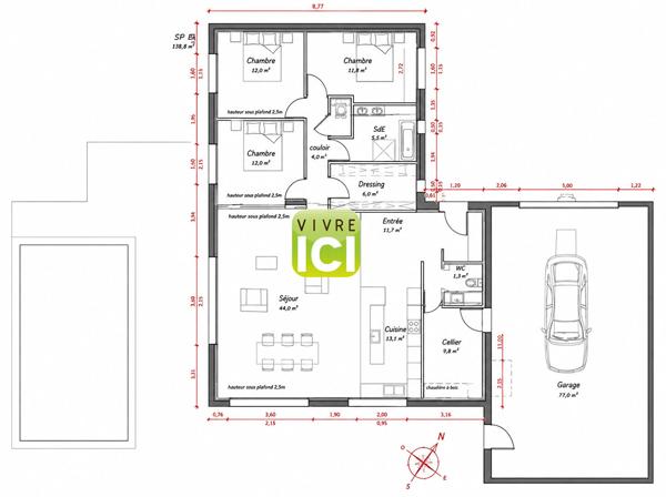 Maison à fort potentiel - 128 m² + garage de 77 m² - Pontchâteau, secteur Saint-Guillaume