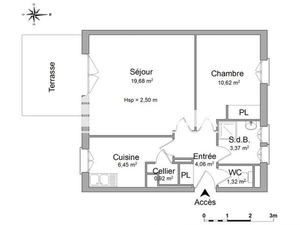 À vendre Appartement 2 pièces 46.42 m² - Le Teich 33470