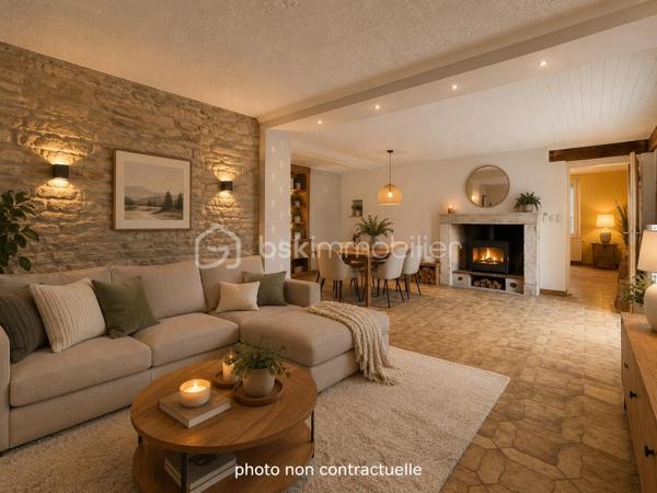 ✨En exclusivité chez BSK Immobilier

🏠Découvrez cette charmante maison de ville en pierre, pleine de caractère, offrant de beaux volumes et un fort potentiel d'aménagement.

Au rez-de-chaussée, vous trouverez une entrée desservant une jolie cuisine récente, aménagée et équipée, un salon/séjour lumineux, une chambre, une salle d'eau entièrement rénovée avec douche, meuble vasque et rangements, un bureau, un WC indépendant, une cave ainsi qu'un grand garage avec porte motorisée et un espace atelier.

À l'étage, la maison dispose de trois chambres, d'une spacieuse salle de bains avec WC et d'un vaste grenier aménageable, offrant de nombreuses possibilités d'agrandissement selon vos envies.

Son charmant terrain de 345 m2 saura vous séduire.

⭐ Les atouts de cette maison :

✅ Maison en pierre pleine de charme proche de toutes les commodités
✅ Cuisine récente aménagée et équipée
✅ Fenêtres PVC double vitrage au rez de chaussée
✅ Volets roulants électriques rez de chaussée et étage
✅ Tableau électrique refait
✅ Porte de garage motorisée
✅ Chaudière gaz récente
✅ Grand garage avec atelier
✅ Grenier offrant de nombreuses possibilités d'aménagement

🛠️ Quelques travaux de rénovation permettront de révéler tout le potentiel de cette maison et de créer un véritable cocon à votre image.

💙 Une belle opportunité à ne pas manquer ! Contactez-moi dès aujourd'hui pour organiser une visite et découvrir tout le potentiel de ce bien.