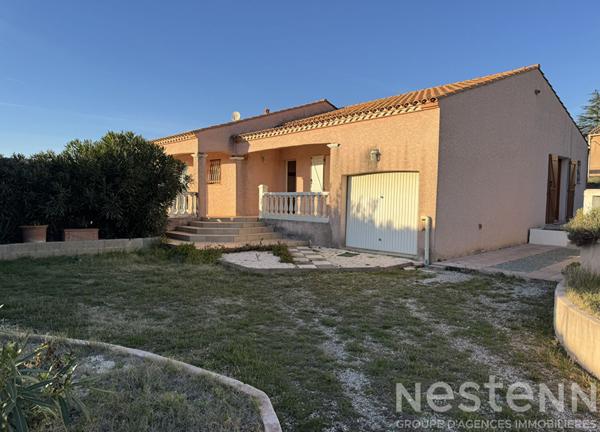 Pavillon plain-pied quatre faces avec terrain piscine dépendance et bonne exposition à Cazilhac proche Carcassonne