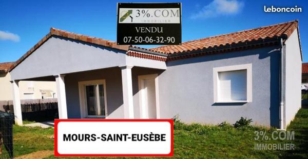 Maison 2015 RT2012 de 125m2 dans Lotissement Calme .  Mours-Saint-Eusèbe (26540)