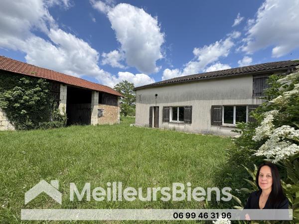 Maison de campagne à rénover avec dépendances et terrain – 5 min de Montguyon