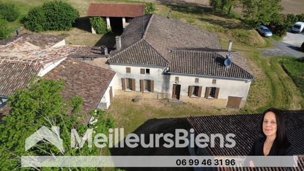Maison de campagne à rénover avec dépendances et terrain – 5 min de Montguyon