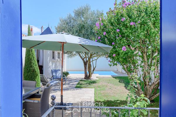 Échoppe de charme et son jardin secret avec piscine