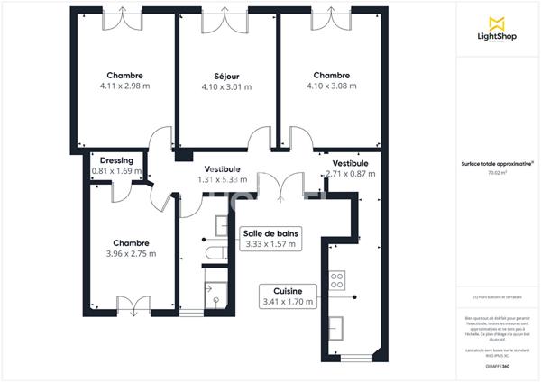 4 pièces - Rue Lacretelle