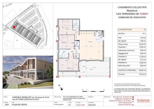 A vendre spacieux appartement t4 , programme neuf Vescovato