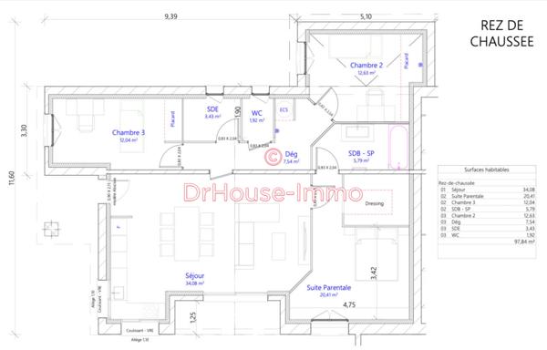 Maison à vendre 5 pièces de 108 m²