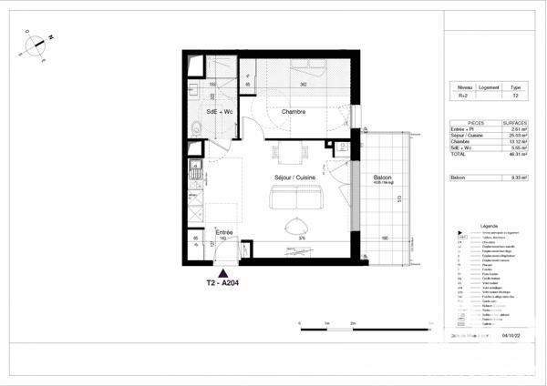 Appartement à vendre 2 pièces 46,31 m² La Rochelle