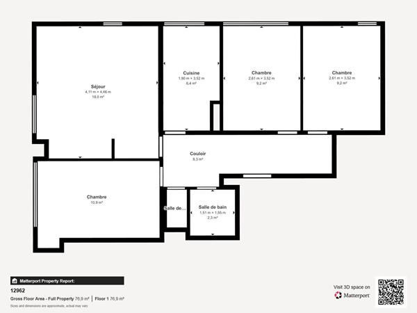 Appartement VILLIERS SUR ORGE 4 pièces 67.41 m²