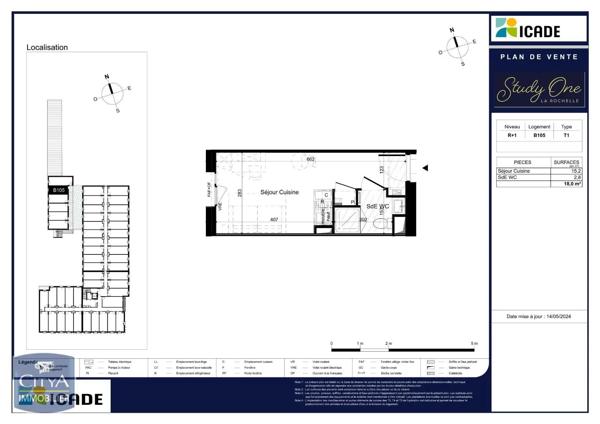 Appartement à louer 1 pièce 18m² La Rochelle (17000)