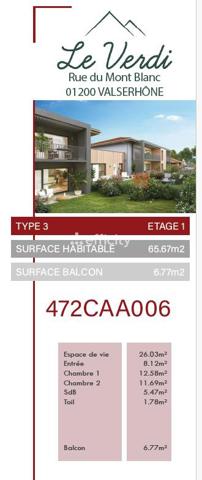 Appartement 3 pièces - 66 m²