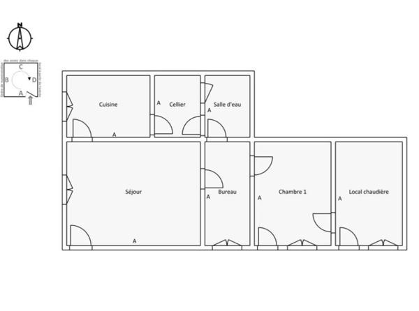 Maison authetique à vendre 4 pièces PONCE SUR LE LOIR (72) terrain 537m²