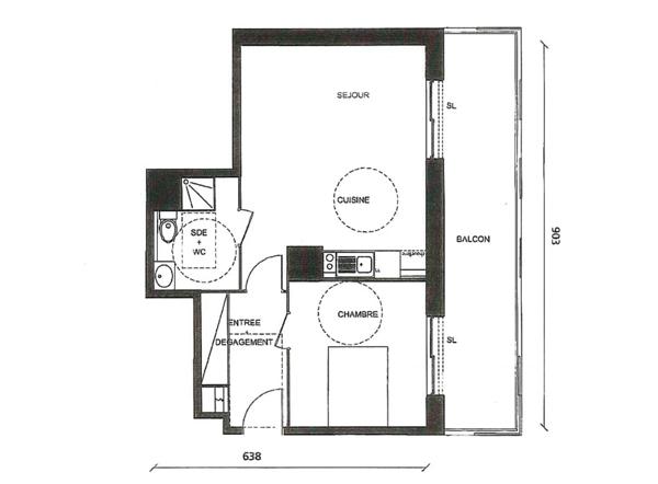Appartement T2 Cauderan