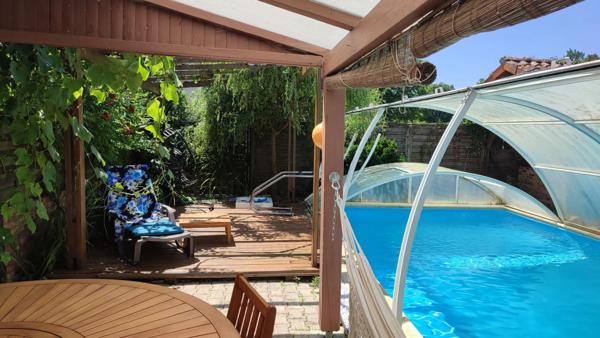 maison landaise à vendre à BIAS ( 40 ) - 208m2 avec piscine , 6 chambres proche océan
