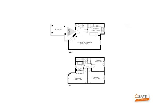 maison T4 + box + terrasse