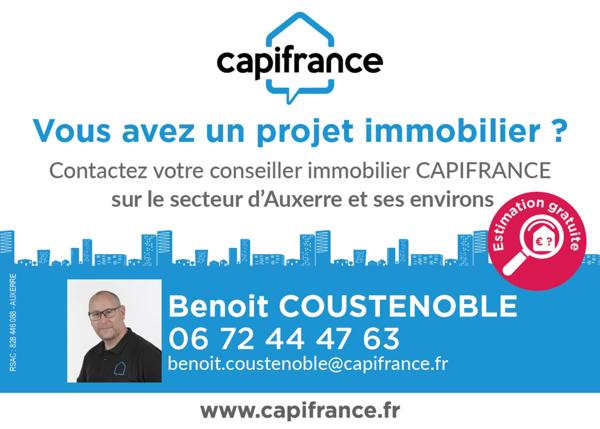 Maison à vendre 4 pièces AUXERRE (89) Maison rénovée 90 m² – 2 chambres + bureau – Quartier calme