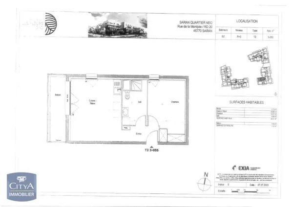 Appartement à louer 2 pièces 43.21m² Saran (45770)