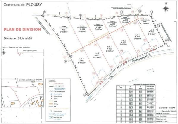 terrain à vendre  1084 m2 PLOUISY - 22