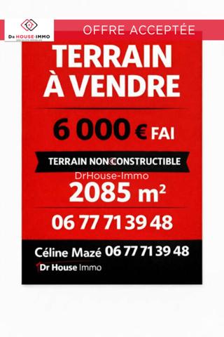 Terrain à vendre 5 pièces de 2 085 m²