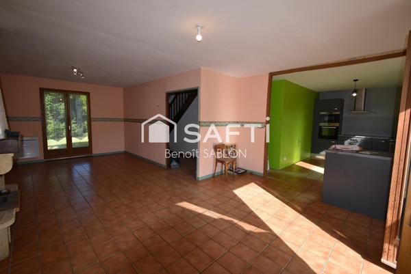 Maison 105m², 4 chambres, sous-sol, sur 1000m²