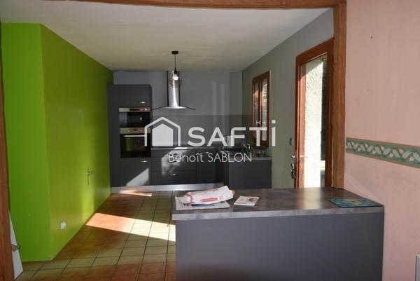 Maison 105m², 4 chambres, sous-sol, sur 1000m²