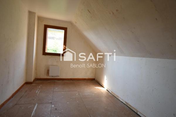 Maison 105m², 4 chambres, sous-sol, sur 1000m²