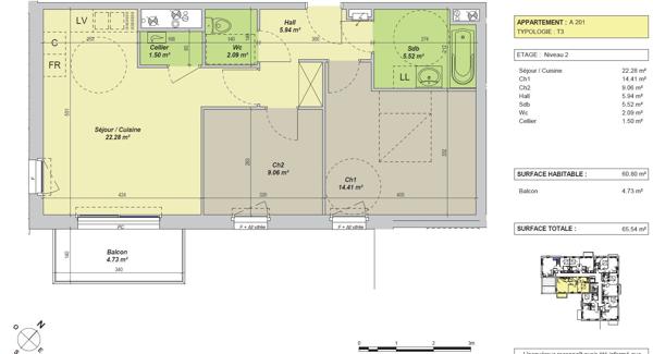 Appartement à MARCQ EN BAROEUL (59700)