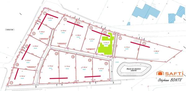 Terrain de 541 m² viabilisée (lot 3) – Le Puy