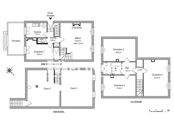 Location Maison 5 pièces 126.2 m² - 11 AVENUE DE BOURGES Gien 45500