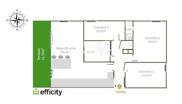 Appartement 4 pièces - 90 m²