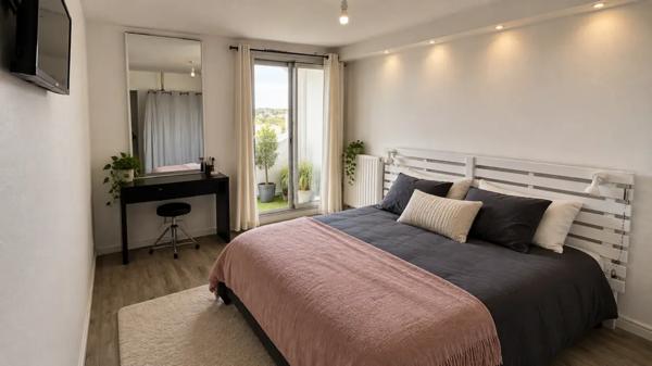 grand appartement T5 de 107m2 dans résidence calme avec 2 ba