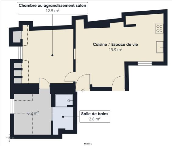 Duplex 6e étage ascenseur avec vues