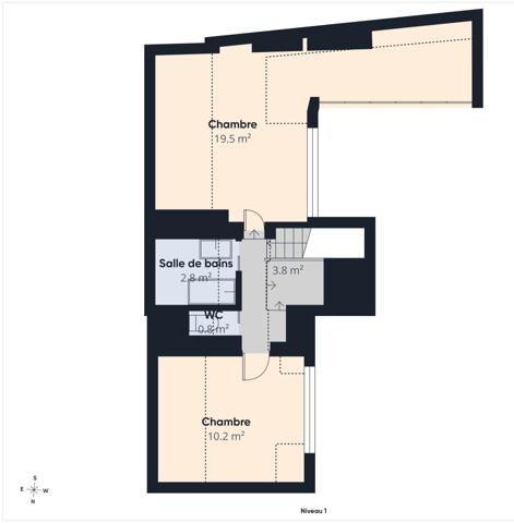 Duplex 6e étage ascenseur avec vues