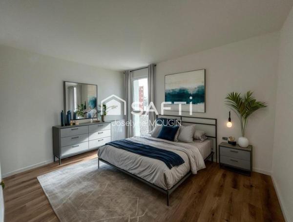 Centre ville d'Amiens, appartement 3 chambres, terrasse, 2 places de stationnement en sous-sol.