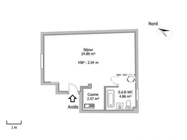 Location Studio 32.32 m² - 13 RUE DES GRANGES Melun 77000