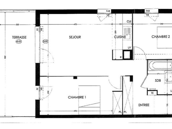 Location Appartement 3 pièces 61.27 m² - RESIDENCE REFLETS JARDIN - 9 RUE ROMY SCHNEIDER Dijon 21000