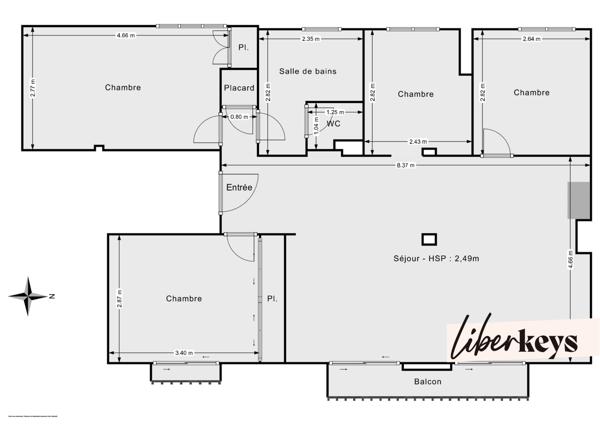 Appartement 4/5 pièces de 80m² avec balcon de 5m² | Allée du Butard | Vaucresson
