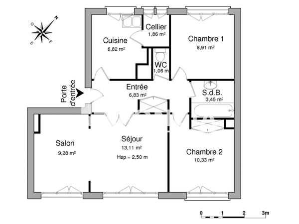 Location Appartement 4 pièces 59.85 m² - 3 AVENUE DE TOURVILLE Caen 14000