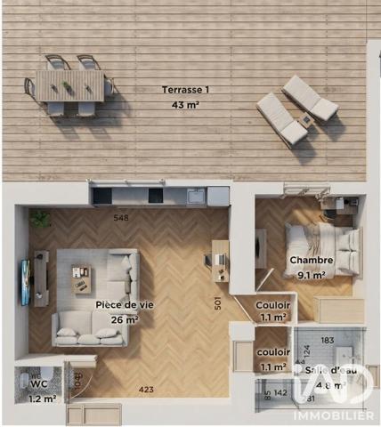 Maison à vendre 2 pièces 40 m² Saint-Hilaire-de-Riez
