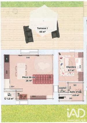 Maison à vendre 2 pièces 40 m² Saint-Hilaire-de-Riez