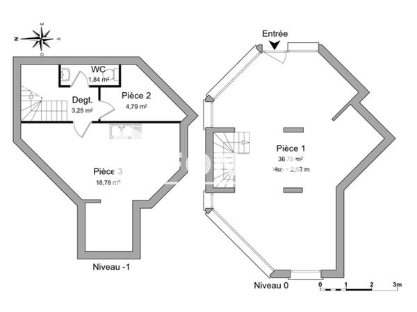 Location Local commercial 1 pièce 65.44 m² - 1-3-5 PLACE PORTE D'ALLINGES Evian Les Bains 74500